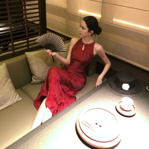 New Chinese Style Women's 2026 Qipao Engagement Toast Dress Red Halter Neck Dress